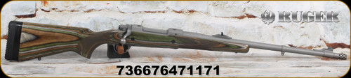 Ruger - 338WinMag - M77 Hawkeye Guide Gun - Green Mountain Laminate/Satin Stainless, 20"Threaded(1/2"-24)Barrel, LC6 trigger, 3-round Hinged solid-steel floorplate, Mfg# 47117