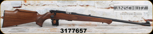 Used -  Anschutz - 22LR - Model 1710 D KL Monte Carlo - Bolt Action Rimfire Rifle - Walnut Monte Carlo Stock/Blued, 23"Barrel, Adjustable Folding Leaf Rear Sight, Hooded Front Sight, Single-Stage Trigger, Mfg# 000439 - in blk soft case