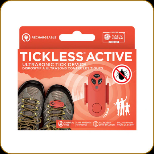 Tickless - Active - Rechargeable Ultrasonic Tick Repeller - Coral - AC01OR