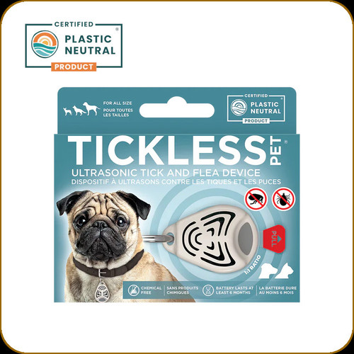 Tickless - Pet - Ultrasonic Tick and Flea Repeller - For All Sizes - Beige - PRO-101BE