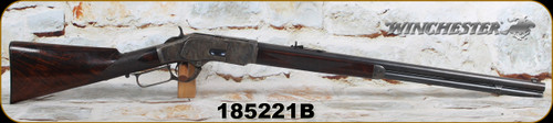 Consign - Winchester - 38WCF - Model 1873 Deluxe - Mfg. 1885 - Grade AAA Walnut Straight-Grip Stock/Case Hardened Frame/Blued, 24"Round barrel, adj.semi-buckhorn rear sight