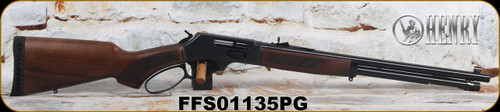 Henry - 45-70Govt - H10 Protector Carbine - Lever Action - Checkered Pistol Grip American Walnut Stock/Blued Steel, 16.5"Round Barrel, Fully Adj. Semi-Buckhorn w/ Diamond Insert rear sight, Mfg# H010PG-4570, S/N FFS01135PG