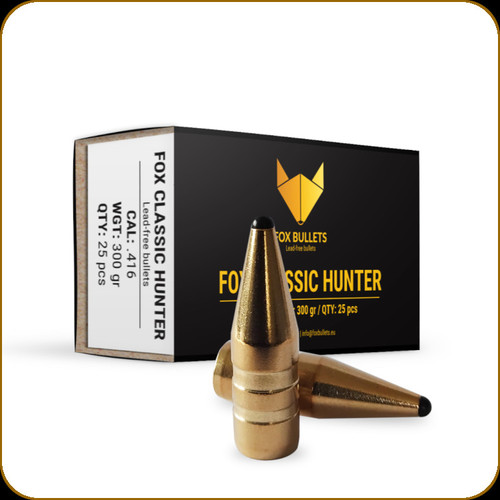 Fox Bullets - .416 - 300 Gr - Classic Hunter - Lead-Free - 25ct