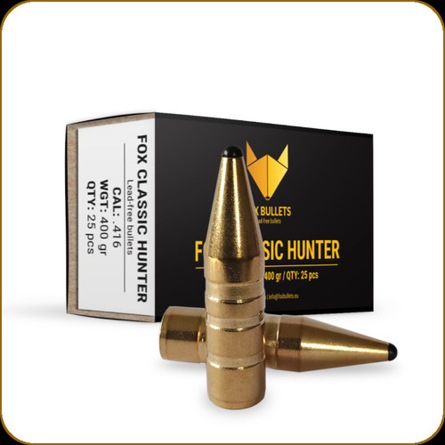 Fox Bullets - .416 - 400 Gr - Classic Hunter - Lead-Free - 25ct