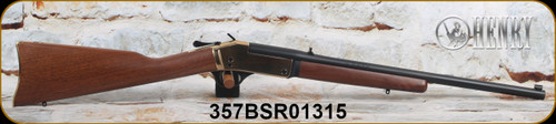 Henry - 357Mag/38Spl - Singleshot Rifle Brass V2 - Break Action Rifle - Walnut Stock/Polished Brass Receiver/Blued Finish, 22"Barrel, Mfg# H015B-357, S/N 357BSR01315