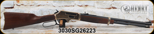 Henry - 30-30Win - Signature Side Gate - Lever Action Rifle - Walnut Stock/Brass Receiver/Blued Finish, 20"Barrel, 6 Round Tubular Magazine, Adjustable Rear Sight, Mfg# H024-3030, S/N 3030SG26223