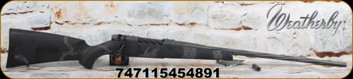 Weatherby - 7mmPRC - Mark V Live Wild Hunter - Black and grey sponge pattern accent polymer stock w/ambidextrous palm swell/Carbon Grey Cerakote, 24"Spiral Fluted Barrel, radial Accubrake ST, Mfg# MLW01N7MMPR6B