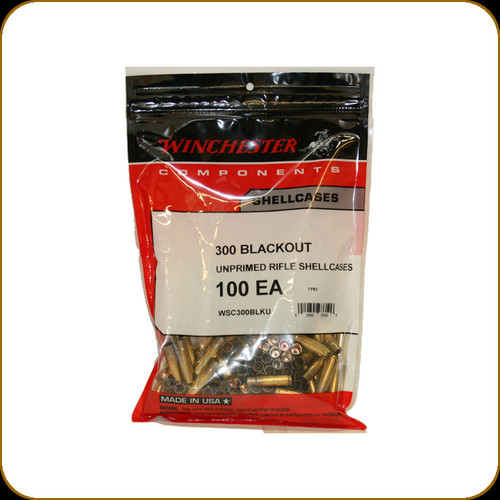 Winchester - 300 Blackout - Unprimed Brass - 100ct - WSC300BLKU