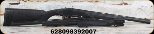 Derya - 12Ga/20Ga/410Ga/3"/20" - Single SS-TRI - 3-Barrel Set - Break-Action Shotgun - Black Synthetic Stock w/Schnabel Forend/Black Finish, Mfg# SS-TRI-BLK