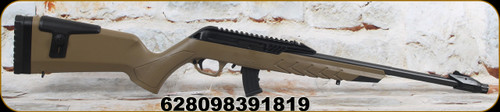 Derya - 22LR - TM22 Cadet - Semi-Auto Rimfire - FDE Polymer Stock w/Adjustable cheek Riser/Blued, 18"Barrel, Flip-Up rear & Adjustable Blade front sights, Mfg# TM22-CAD-18-TAN