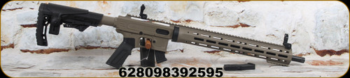 Derya - 22LR - TM22 Flash - Semi-Auto Rimfire - Adjustable FDE Polymer Stock w/M-LOK compatible handguard/Blued, 18"Barrel, flip-up front and rear sights, Mfg# TM22-A-18-FLASH-FDE