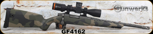 Gunwerks - 6.5PRC - ClymR Rifle System - Shattered Green - Carbon Fiber Stock/Titanium GLR Action/16"Carbon Wrap Barrel, Tungsten Finish, Directional Muzzle Brake, Revic Acura RS18i, GW Precision LR & Ballistic Turret, S/N GF4162