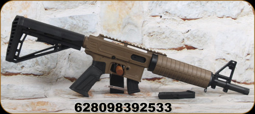 Derya - 22LR - TM-22 Feather Compact - Semi-Auto Rimfire - Adjustable Stock/Burnt Bronze Receiver/Blued, 12"Threaded(1/2x28UNEF), Carry Handle Integrated Sight w/front sight, (2)magazines, Mfg# C111/TM22-A-12-ODG