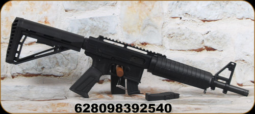 Derya - 22LR - TM-22 Feather Compact - Semi-Auto Rimfire - Adjustable Stock/Black Receiver/Blued, 12"Threaded(1/2x28UNEF), Carry Handle Integrated Sight w/front sight, (2)magazines, Mfg# C101/TM22-A-12-BLK