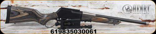 Henry - 223Rem/5.56NATO - SPD Predator - Magazine-fed Lever Action - Gray laminate buttstock & forearm/Carbon Fiber Wrapped, match-grade 416R stainless steel, 18"barrel, Harris S-LM bipod, Mfg# H023CA-223XCF - STOCK IMAGE