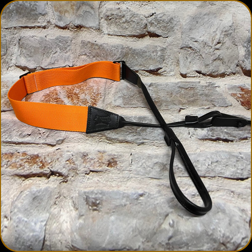 Levy's Leather - Wingshooter Series - 2" Polyester Webbing Shotgun Sling w/ Leather Loop Ends - Orange - S95PN-ORG