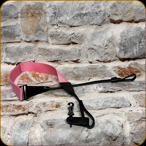 Levy's Leather - Wingshooter Series - 2" Polyester Webbing Shotgun Sling w/Black Leather Loop Ends - Pink - S95PN-PNKBLK