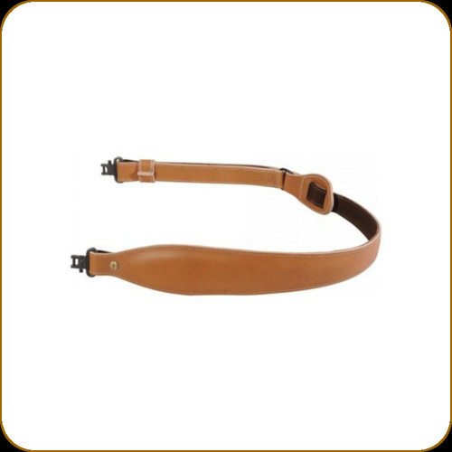 Levy's Leather - Trophy Series - 2 1/4" Veg-Tan Leather Cobra Deluxe Series Rifle Sling - 30" to 36" - Russet - SD22-2-RUS
