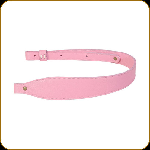 Levy's Leather - Tracker Series - 2 1/4" Three-Ply Soft Garment Leather Cobra Rifle Sling - Pink - SNG20SS-PNK