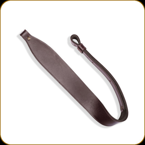 Levy's Leather - Guide Series - 2 1/4" Veg-Tan Leather Cobra Rifle Sling - 28" to 36" - Dark Brown - SN22-DBR