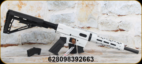 Derya - 22LR - TM22 Pro - Semi-Auto Rifle - Black Adjustable Synthetic Stock w/M-LOK handguard/Stormtrooper White Cerakote, 12" Barrel, Picatinny top rail, Mfg# TM22-PRO-12-WHITE