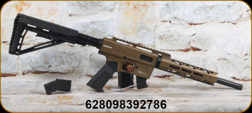 Derya - 22LR - TM22 Pro - Semi-Auto Rifle - Black Adjustable Synthetic Stock w/M-LOK handguard/Burnt Bronze Cerakote, 12" Barrel, Picatinny top rail, Mfg# TM22-PRO-12-BB