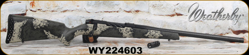 Used - Weatherby - 7mmBackcountry - Mark V Backcountry Guide - Peak 44 Blacktooth Exposed carbon fiber w/Olive Green & backpack sponge pattern accents/BSF Carbon Barrel, 20", Mfg# MGS01N7MMBR2B - NIB