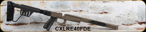 Consign - XLR - Element 4.0 Chassis - Magnesium - Remington LA - Folding, Ambidextrous - Carbon Long Grip, FDE Chassis Finish - built-in bubble level, Accuracy International Magazine, 2 weight sets, original recoil pad