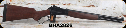 Big Horn Armory - 500S&WMag - Model 89 SpikeDriver - Lever Action - Grade AA Walnut Stock/Hunter Black Finish, 18"Round Barrel, Skinner rear sight, White Bead/Blade Front Sight, Scout Scope Mount, UPC: 814155010025, S/N BHA2826