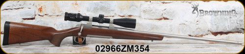 Used - Browning - 338WinMag - X-Bolt Stainless - Walnut Stock/Stainless Finish, 26"Barrel, c/w Zeiss Conquest 4.5-14×44 Rapid Z 800 - only 60rds fired