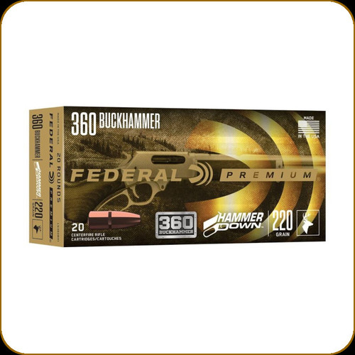 Federal - 360 Buckhammer - 220 Gr - HammerDown - Bonded Soft Point - 20ct - LG360BH1