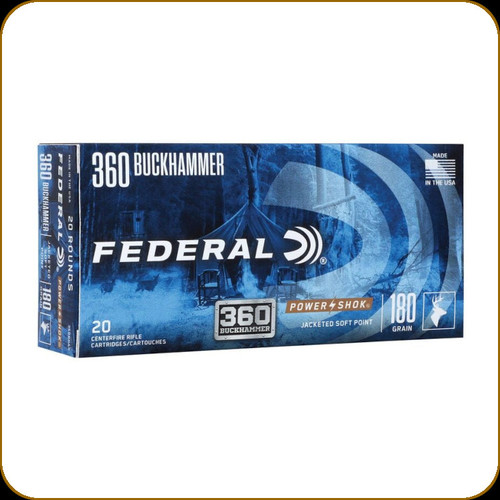 Federal - 360 Buckhammer - 180 Gr - Power-Shok - Soft Point - 20ct - 360BHAS