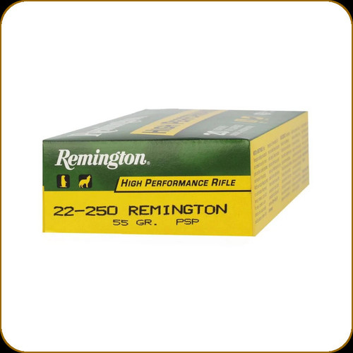 Remington - 22-250 Rem - 55 Gr - High Performance Rifle - Pointed Soft Point - 20ct - 21311/R22501