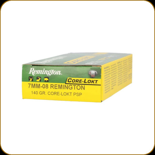 Remington - 7mm-08 Rem - 140 Gr - Core-Lokt - Pointed Soft Point - 20ct - 21337/R7M081