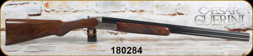 Consign - Caesar Guerini - 28Ga/3"/28" - Ellipse EVO - Deluxe Hand rubbed oil finish Walnut Swept-Back Open Radius Pistol Grip Stock/Hand polished Engraved coin finish Receiver/Blued barrels, c/w 5 precision flush-fit chokes - in orig.case & box