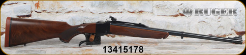 Used - Ruger - 405Win - No.1-H Tropical - Single Shot Rifle - Grade AA Walnut Stock w/Alecander Henry Forend/Blued, 24"Barrel, c/w rear aperture sight - low rounds fired