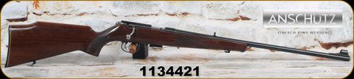 Consign - Anschutz - 22WMR - Model 1515-1516 - Grade II Dark Walnut Stock w/schnabel forend & cheekpiece/Blued Finish, 22.5"Barrel, factory sights & recoil pad, double triggers - very low rounds fired