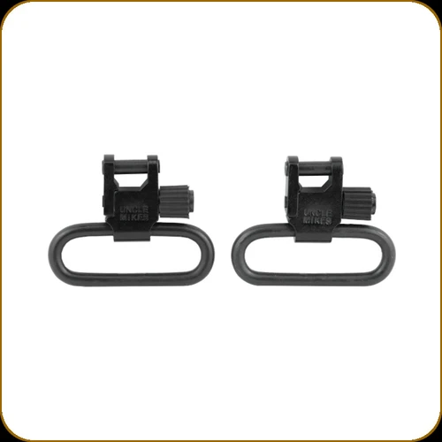 Uncle Mike's - Quick Detachable Super Swivels w/Tri-Lock - 1 1/4" - 2pk - Black - 14033