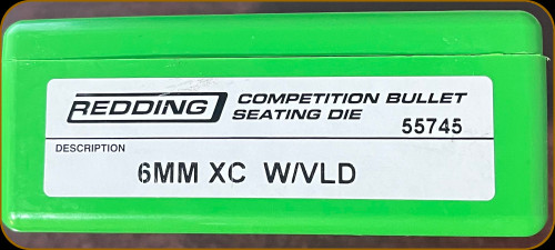 Redding - Competition Bullet Seating Die - 6mm XC  w/VLD Seating Stem  - 55745