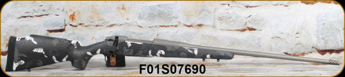 Antler Arms - 6.5PRC - Mountain - Prophet River Exclusive - Tri-Color Grey Sponge Pattern Carbon Fiber Monte Carlo Standard Stock/SS Action/Titanium Cerakote, 24"Threaded Barrel, 1:8"Twist, Radial Muzzle Brake - S/N F01S07690