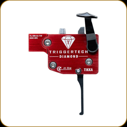 TriggerTech - Tikka - Diamond - Left Hand - Flat Straight Lever - PVD Black - <4 to 32oz - TIL-SRB-02-TNF