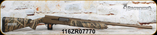 Used - Browning - 12Ga/3.5"/28" - A5 Wicked Wing - Mossy Oak Shadow Grass Blades - Semi-Auto - Synthetic Stock/Burnt Bronze Cerakote, Flat ventilated rib, Fiber Optic Front Sight, Extended Choke (F)