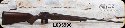 CZ - 22LR - Model 457 American - Turkish Walnut - American Style Stock/Blued, 24.8"Threaded 1/2x20 Barrel, Detachable 5rd magazine, Integrated 11mm Dovetail, Mfg# 5084-8082-MAAMAAX, S/N L095996