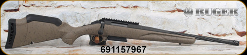 Used - Ruger - 6.5Creedmoor - American Ranch Gen II - Flat Dark Earth Splatter Stock /Cobalt Cerakote, Spiral Fluted, 16.10"Barrel - 3 Round Capacity - Mfg# 46928 - only 20 rounds fired