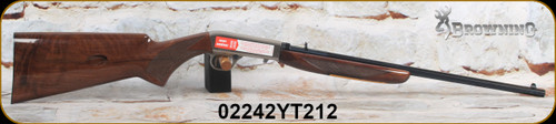 Browning - 22LR - SA GR-II Octagon - Semi-Auto takedown Rimfire Rifle - Gloss Finish Grade II/III Walnut Stock/Scroll Engraved Nickel Receiver/Blued, 19 3/8"Octagon Barrel, Mfg# 021023102, S/N 02242YT212