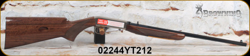 Browning - 22LR - SA GR-II Octagon - Semi-Auto takedown Rimfire Rifle - Gloss Finish Grade II/III Walnut Stock/Scroll Engraved Nickel Receiver/Blued, 19 3/8"Octagon Barrel, Mfg# 021023102, S/N 02244YT212