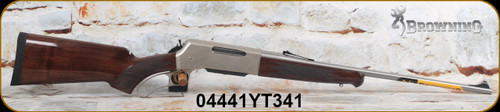 Browning - 30-06Sprg - BLR Lightweight Stainless with Curved Grip - gloss finish Walnut Stock w/ Schnabel forearm/nickel finish Receiver/Precision stainless steel, 22"barrel, Mfg# 034018126, S/N 04441YT341
