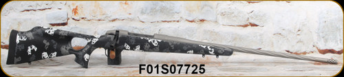 Antler Arms - 300PRC - Mountain - Prophet River Exclusive - Tri-Color Grey/White Sponge Pattern Carbon Fiber Thumbhole Stock/SS Action/Titanium Cerakote, Spiral Fluted, 24"Threaded Barrel, 1:10"Twist, M42 Radial Muzzle Brake - S/N F01S07725