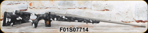 Antler Arms - 6.5PRC - Mountain - Prophet River Exclusive - Tri-Color Grey/White Sponge Pattern Carbon Fiber Thumbhole Stock/SS Action/Titanium Cerakote, Spiral Fluted, 24"Threaded Barrel, 1:8"Twist, M42 Radial Muzzle Brake - S/N F01S07714