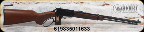 Henry - 22WMR - H1 Western Frontier Rifle - Lever Action - Checkered Walnut Pistol Grip Stock/Blued Finish, 20"Octagon Barrel, Fully Adj. Semi-Buckhorn rear/Brass Bead Front Sight, Mfg# H001TPG-22M - STOCK IMAGE
